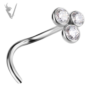 Valkyrie - Titanium  nose stud set w/premium zirconia