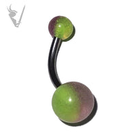 Valkyrie - Stainless steel acrylic UV bead navel barbells
