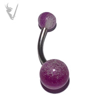 Valkyrie - Stainless steel acrylic UV bead navel barbells