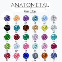Anatometal - 18k Gold Threadless Lindsey end