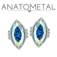 Anatometal - 18k Gold Threadless Lindsey ends