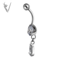 Valkyrie - Stainless steel cast banana w/dangle prong setting (ext threads)