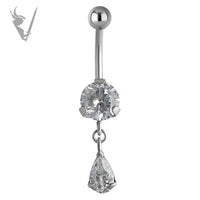 Valkyrie - Stainless steel cast banana w/dangle prong setting (ext threads)
