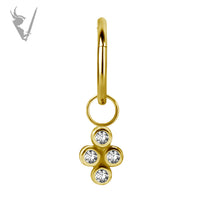 Valkyrie - Gold PVD charm set w/zirconia