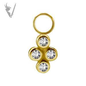 Valkyrie - Gold PVD charm set w/zirconia