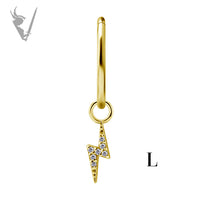 Valkyrie - CoCR/gold PVD charm set w/zirconia
