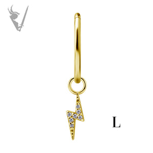 Valkyrie - CoCR/gold PVD charm set w/zirconia