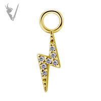 Valkyrie - CoCR/gold PVD charm set w/zirconia