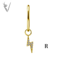 Valkyrie - CoCR/gold PVD charm set w/zirconia
