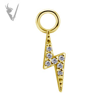 Valkyrie - CoCR/gold PVD charm set w/zirconia
