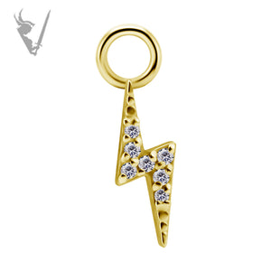 Valkyrie - CoCR/gold PVD charm set w/zirconia