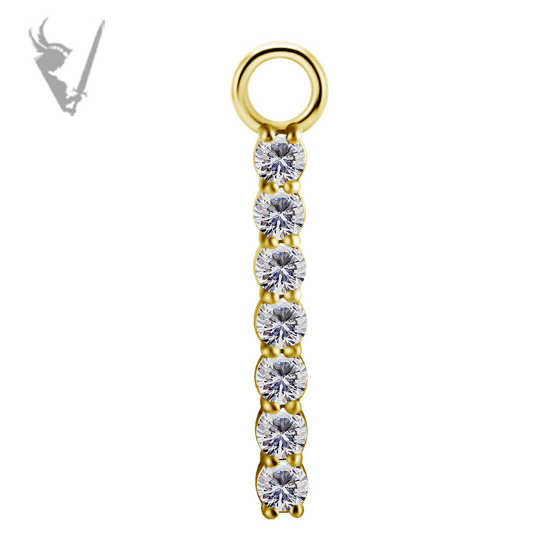 Valkyrie - CoCR/gold PVD charm set w/zirconia