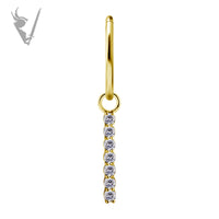 Valkyrie - CoCR/gold PVD charm set w/zirconia