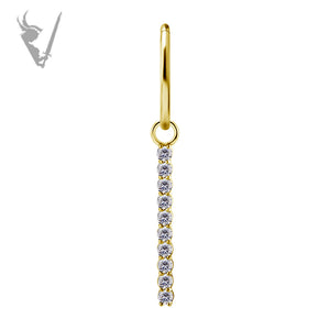 Valkyrie - CoCR/gold PVD charm set w/zirconia