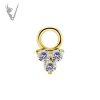 Valkyrie - CoCR/gold PVD charm set w/zirconia
