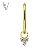 Valkyrie - CoCR/gold PVD charm set w/zirconia
