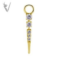 Valkyrie - CoCR/gold PVD charm set w/zirconia
