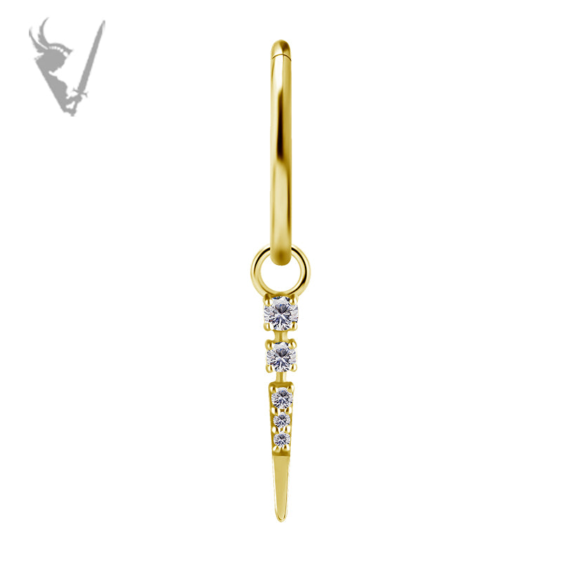 Valkyrie - CoCR/gold PVD charm set w/zirconia