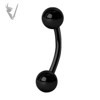 Valkyrie - Black PVD Stainless steel curved eyebrow barbells