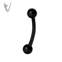 Valkyrie - Black PVD Stainless steel curved eyebrow barbells
