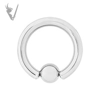 Valkyrie - Stainless steel captive bead rings 12g to 0g
