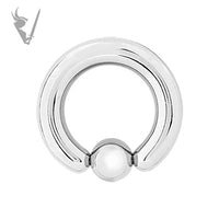 Valkyrie - Stainless steel captive bead rings 12g to 0g