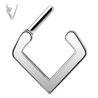 Valkyrie - SS316L Plain septum clicker v shapedValkyrie - Stainless steel plain septum clicker v shaped
