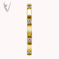 Valkyrie - Gold PVD Hinged clicker set w. Swarovski zirconia
