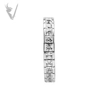 Valkyrie - Hinged clicker ring set with square cubic zirconia
