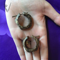 Valkyrie - Coconut wood earrings
