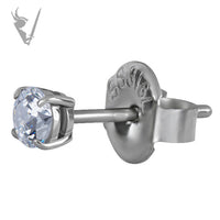 Valkyrie - Stainless steel ear studs w/zirconia
