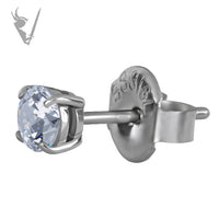 Valkyrie - Stainless steel ear studs w/zirconia
