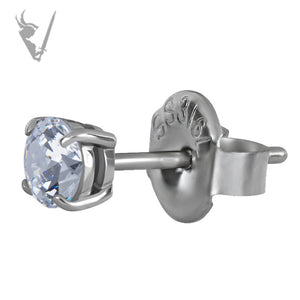 Valkyrie - Stainless steel ear studs w/zirconia