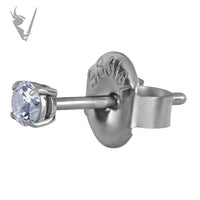 Valkyrie - Stainless steel ear studs w/zirconiaValkyrie - Stainless steel ear studs w/zirconia
