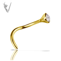 Valkyrie - 18k gold jeweled nose screw
