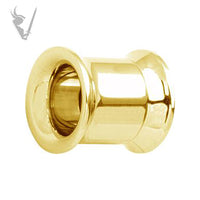 Valkyrie - Gold PVD Stainless steel screw on double  flared tunnel
