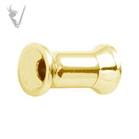 Valkyrie - Gold PVD Stainless steel screw on double  flared tunnel
