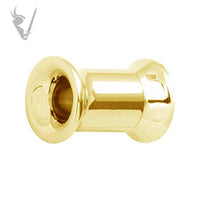 Valkyrie - Gold PVD Stainless steel screw on double  flared tunnel
