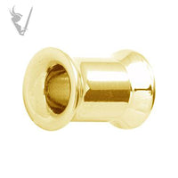 Valkyrie - Gold PVD Stainless steel screw on double  flared tunnel
