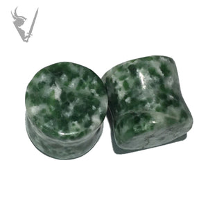 Valkyrie - Green Dalmatian jasper  plugs