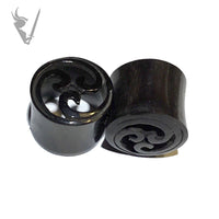 Valkyrie - Horn carved spiral tunnels/plugs
