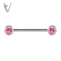 Valkyrie - Titanium jeweled nipple barbell
