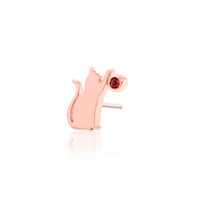 Junipurr - Cat/Laser with garnet cz - Threadless End
