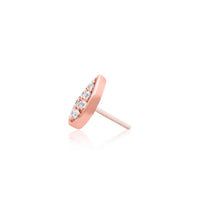 Junipurr - Gold pear with Swarovski®  cz crystal - Threadless End