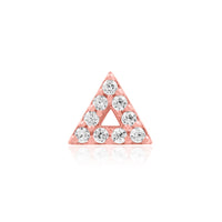 Junipurr - Triangle with Swarovski®  cz stones - Threadless End

