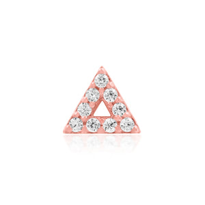 Junipurr - Triangle with Swarovski®  cz stones - Threadless End