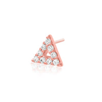 Junipurr - Triangle with Swarovski®  cz stones - Threadless End
