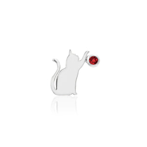 Junipurr - Cat/Laser with garnet cz - Threadless End