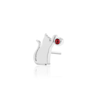 Junipurr - Cat/Laser with garnet cz - Threadless End
