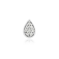 Junipurr - Gold pear with Swarovski®  cz crystal - Threadless End
